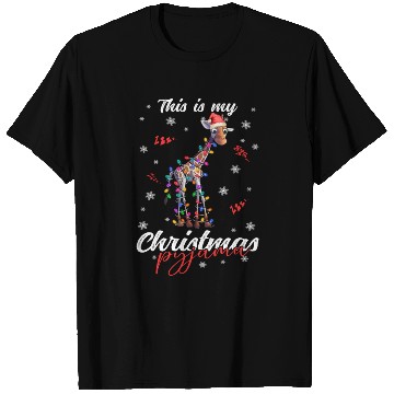 Discover Winter Christmas Pyjama Giraffe T Shirts