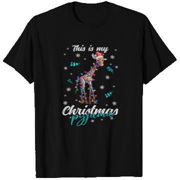 Discover Winter Christmas Pyjama Giraffe T Shirts
