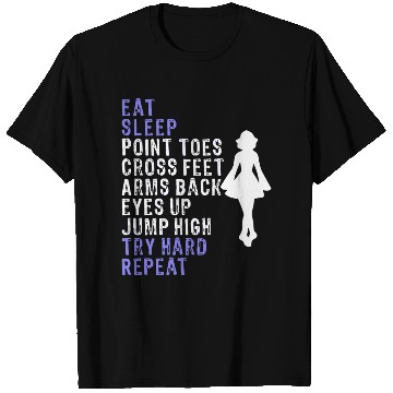 Discover Best Funny Eat Sleep Irish Dance Girls T Shirts