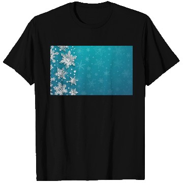Discover Elegant Christmas Snowflakes Pattern Teal T Shirts