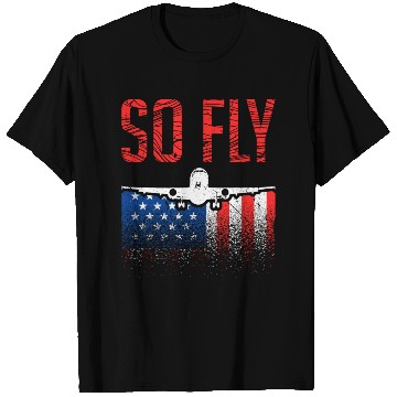 Discover So Fly USA Pilot Airplane T Shirts