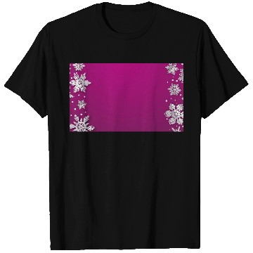 Discover Elegant Snowflakes Pink T Shirts