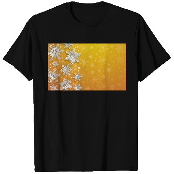 Discover Elegant Christmas Snowflakes Pattern Orange T Shirts