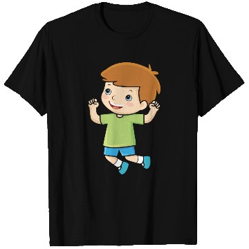 Discover boy jumps school enrollment joy kindergarten boys T Shirts