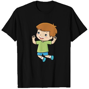 Discover boy jumps school enrollment joy kindergarten boys T Shirts