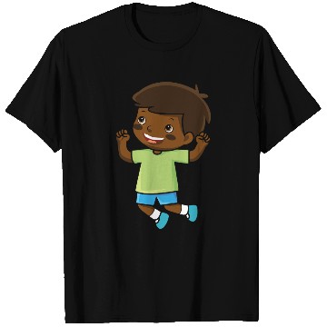 Discover boy jumps school enrollment joy kindergarten boys T Shirts