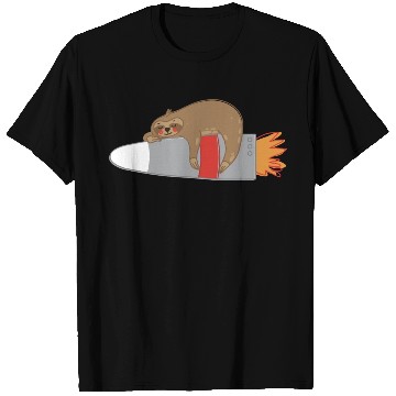 Discover A Sloth sleeping on a rocket T Shirts