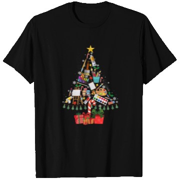 Discover Art Xmas Tree Decor Art Teacher Ugly Artist Xmas T Shirts
