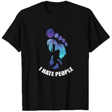 Discover Bigfoot I Hate People Funny Big Foot Sasquatch T Shirts
