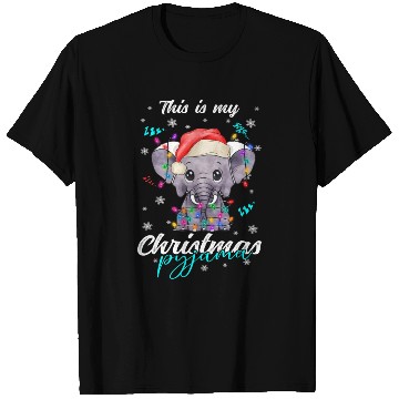 Discover Winter Christmas Pyjama Elephant T Shirts