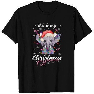 Discover Winter Christmas Pyjama Elephant T Shirts