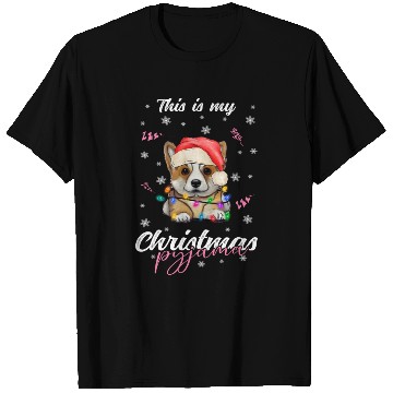 Discover Winter Christmas Pyjama Corgi T Shirts