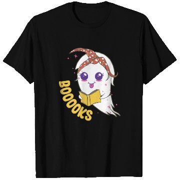 Discover Cute Ghost Book Reading for teacher booooks T Shirts