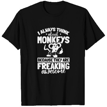 Discover Chimpanzee Orangutan Monkey - I always think about T Shirts