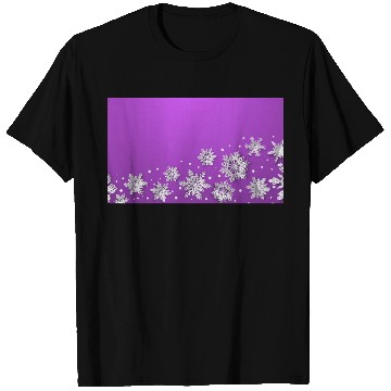 Discover Modern Snowflakes Purple T Shirts