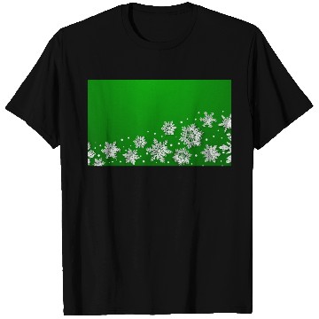 Discover Modern Snowflakes Green T Shirts