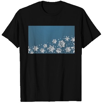 Discover Modern Snowflakes Blue T Shirts