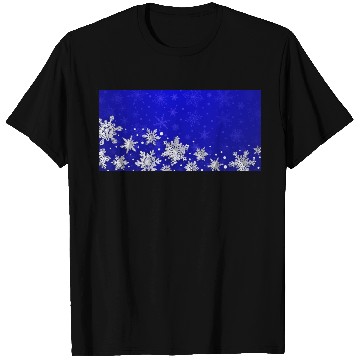 Discover Modern Blue Snowflakes Pattern T Shirts