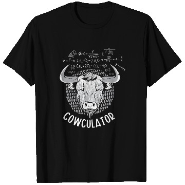 Discover Cowculator Highland Cow Grass Puppy Math Lover T Shirts