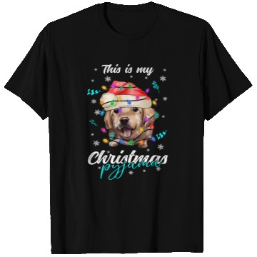 Discover Winter Christmas Pyjama Golden Retriever T Shirts