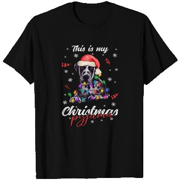 Discover Winter Christmas Pyjama Great Dane T Shirts