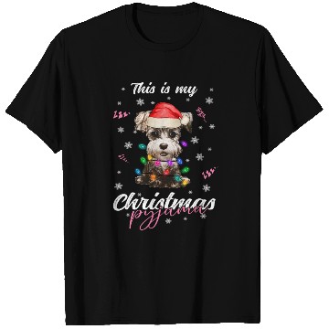 Discover Winter Christmas Pyjama Miniature Schnauzer T Shirts