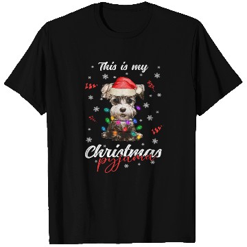 Discover Winter Christmas Pyjama Miniature Schnauzer T Shirts