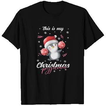 Discover Winter Christmas Pyjama Penguin T Shirts