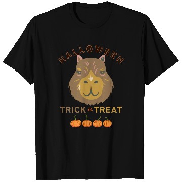 Discover Capybara with a pumpkin T Shirts