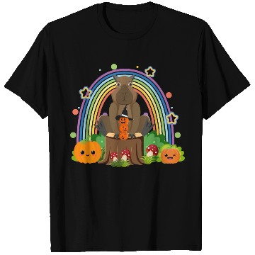 Discover Capybara with a pumpkin T Shirts