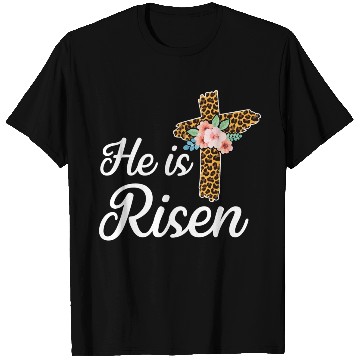 Discover He Is Risen Jesus Christ Cross Easter Sunday T Shirts