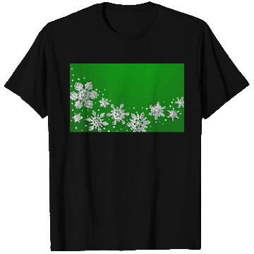 Discover Christmas Snowflakes Green Winter T Shirts