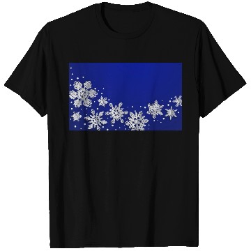 Discover Christmas Snowflakes Blue Winter T Shirts