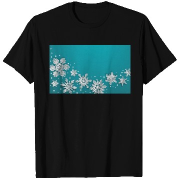 Discover Christmas Snowflakes Teal Winter T Shirts