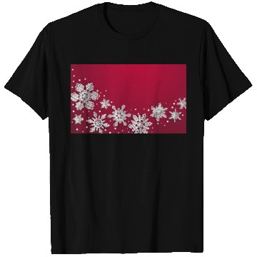 Discover Christmas Snowflakes Red Winter T Shirts