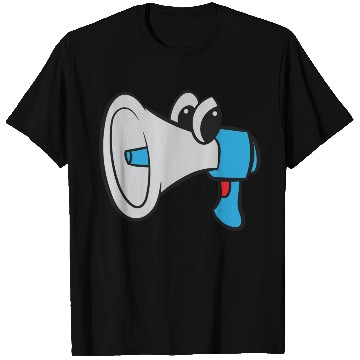 Discover Bullhorn / Megaphone - Blue with eyes T Shirts