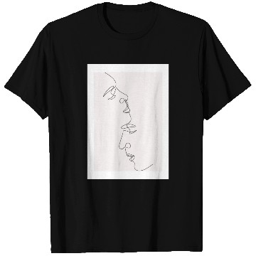 Discover Couple Kiss line art Art Print T Shirts