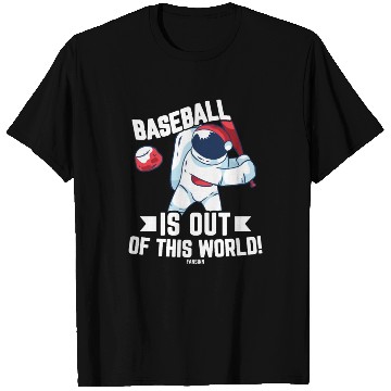 Discover Baseball bat space comet planet T Shirts