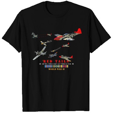 Discover Army AAC 332nd Fighter Group Red Tails At War T Shirts