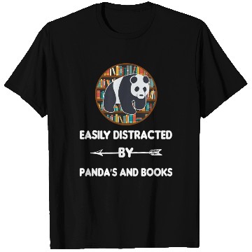 Discover Easily Distracted Pandas Books Lover T Shirts