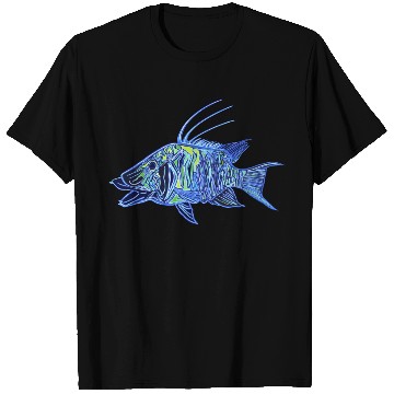 Discover Neon blue green hogfish - funky fish designs T Shirts