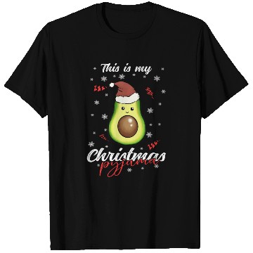 Discover Winter Christmas Pyjama Avocado T Shirts