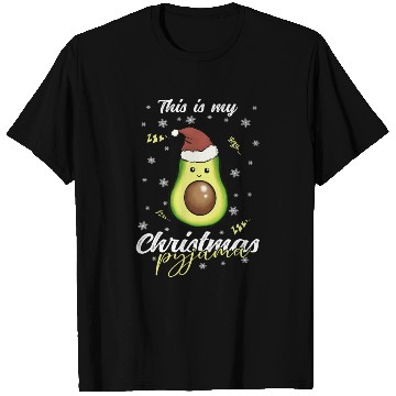 Discover Winter Christmas Pyjama Avocado T Shirts