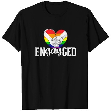 Discover Engayged Rainbow Pride Month LGBTQ Gay Pride T Shirts