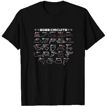 Discover Formula Racing 2023 Circuits Formula Racing T Shirts
