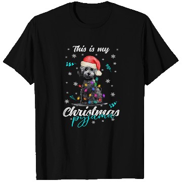 Discover Winter Christmas Pyjama Poodle T Shirts