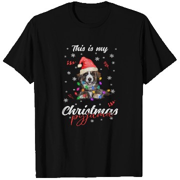 Discover Winter Christmas Pyjama Australian Shepherd T Shirts