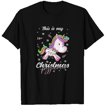 Discover Winter Christmas Pyjama Unicorn T Shirts