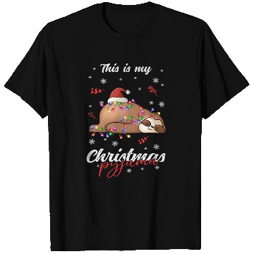 Discover Winter Christmas Pyjama Sloth T Shirts