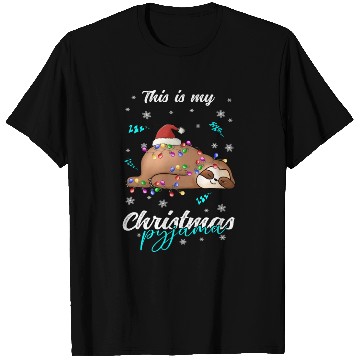 Discover Winter Christmas Pyjama Sloth T Shirts
